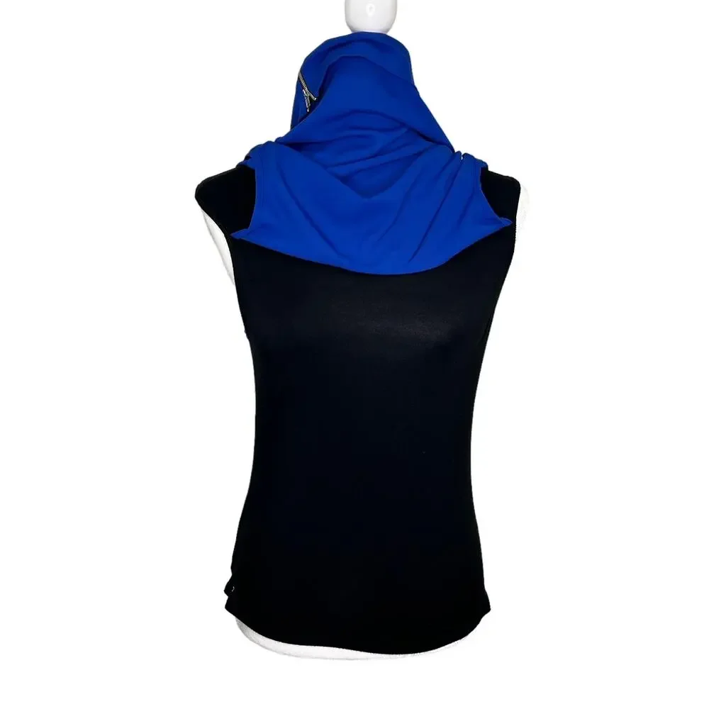 Green Envelope Royal Blue Black Color Block Layered Tank Top - Picture 7 of 9